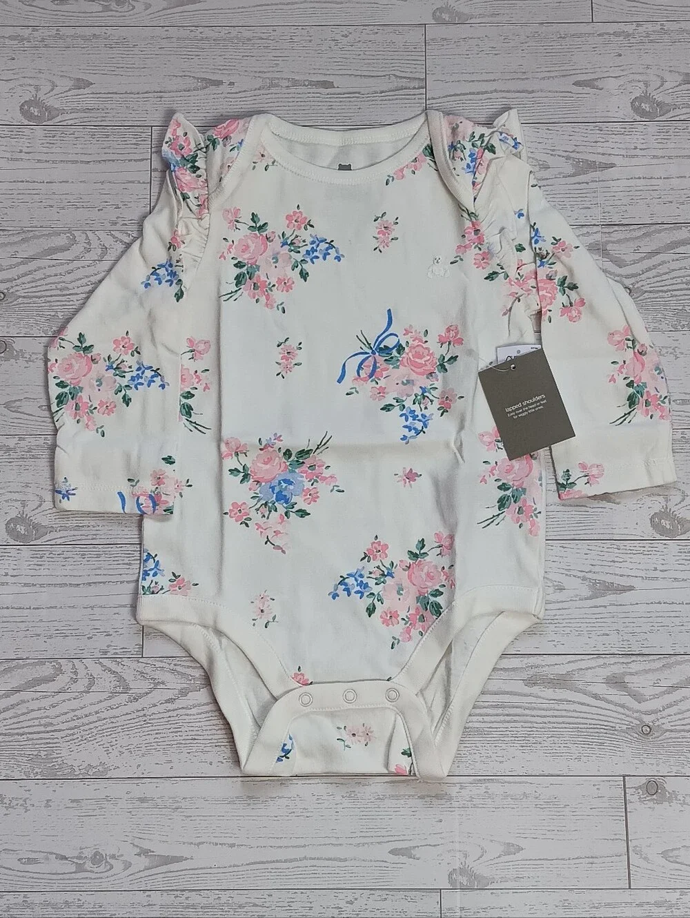 Baby Gap Girl's First Favorites 3-Pack Organic Cotton Bodysuit Sz 3-6 M, 12-18 M